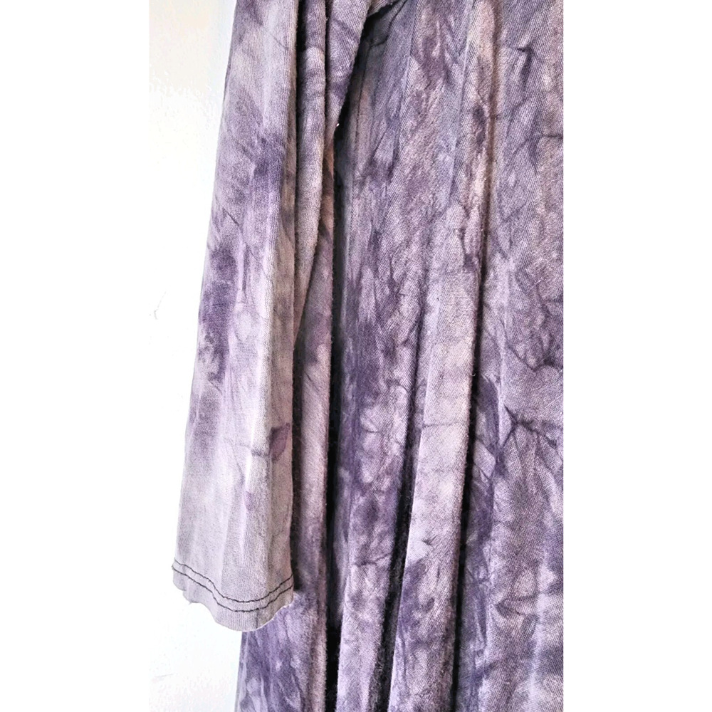 Rae Mode Mineral Wash Gray Jersey Knit High Low Waterfall Mullet Maxi Dress - Picture 4 of 13